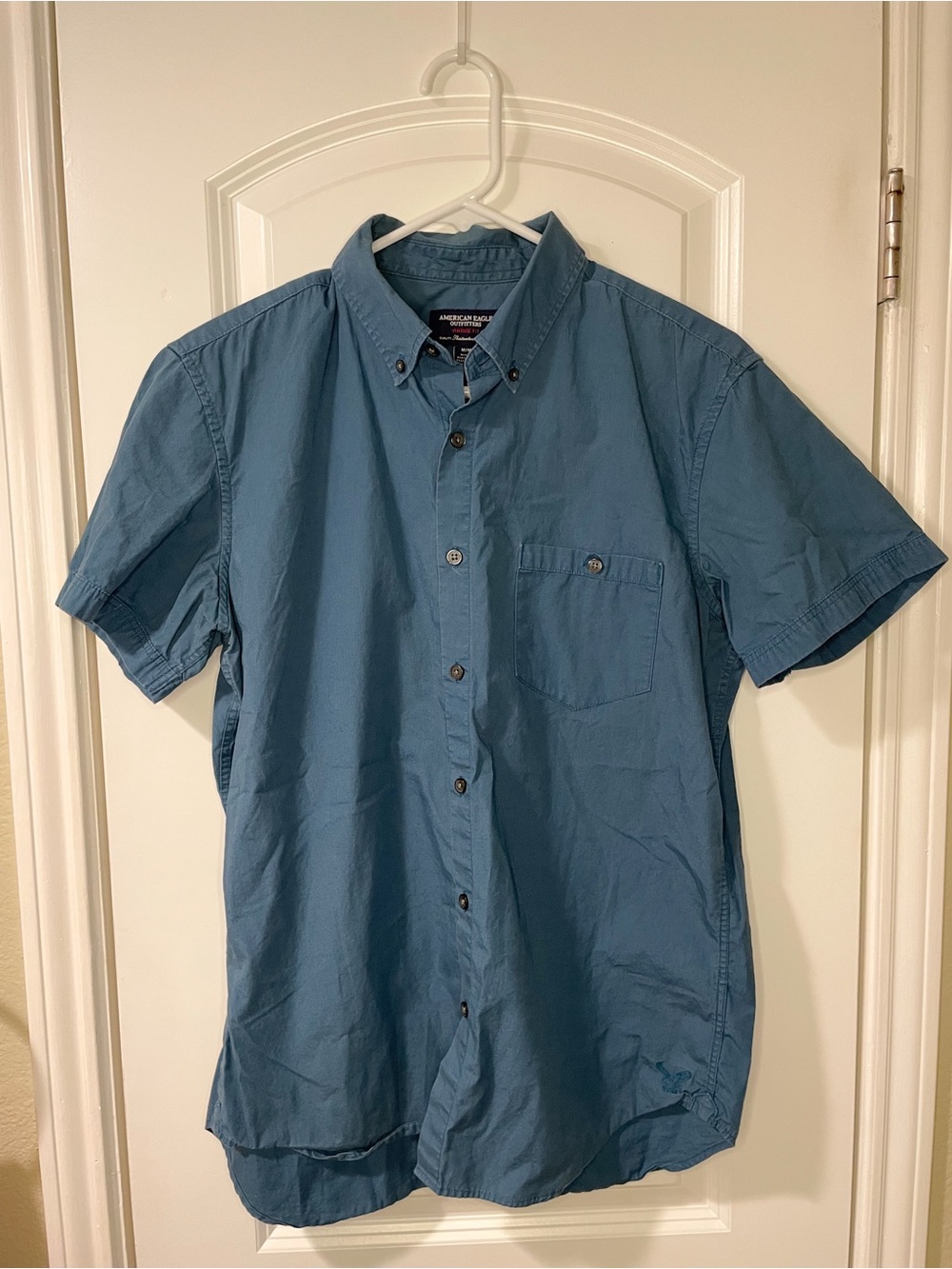 AEO Vintage Fit Teal Button Down